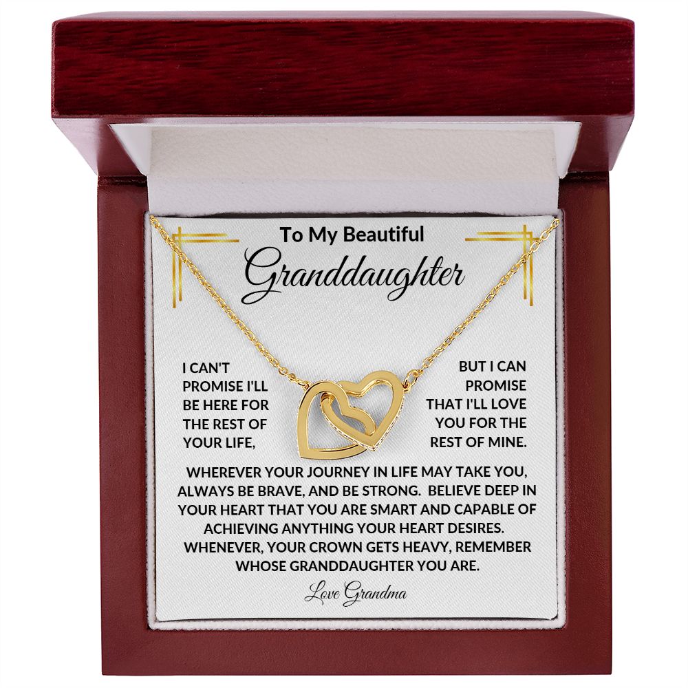 TO MY BEAUTIFUL GRANDDAUGHTER LOVE GRANDMA INTERLOCKING NECKLACE