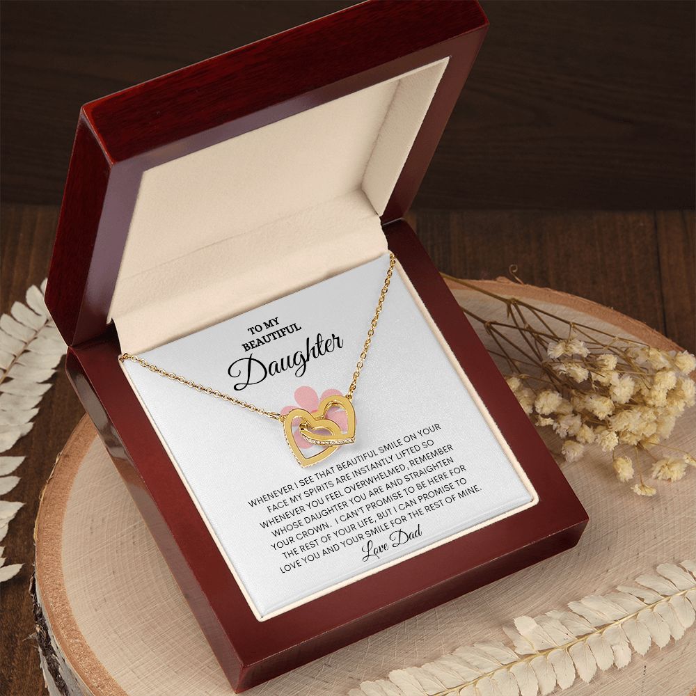 TO MY BEAUTIFUL DAUGHTER INTERLOCKING NECKLACE