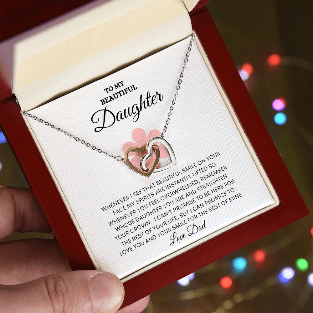TO MY BEAUTIFUL DAUGHTER INTERLOCKING NECKLACE