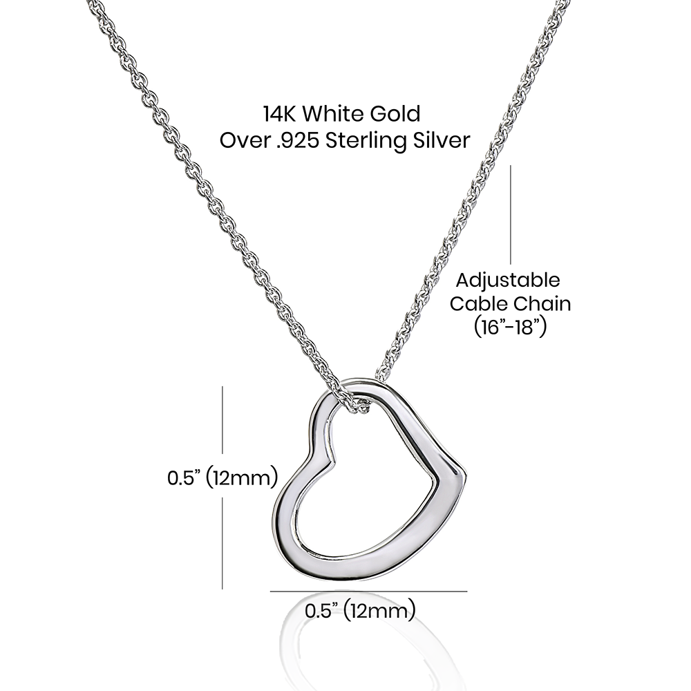 To My Beautiful Daughter  Delicate Heart Necklace