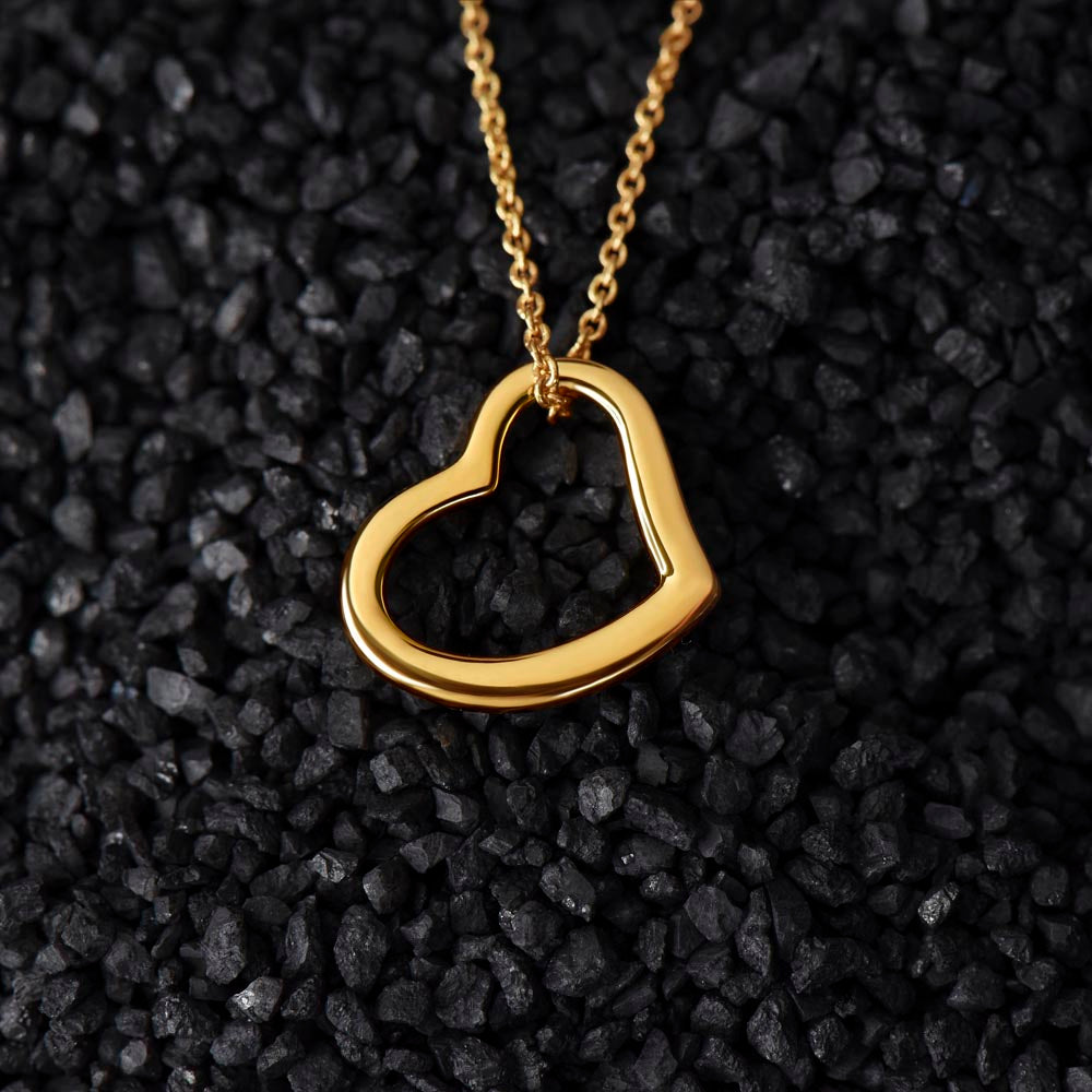 To My Beautiful Daughter  Delicate Heart Necklace