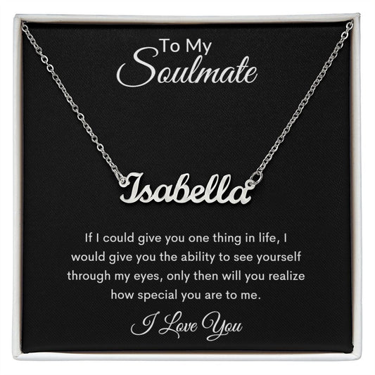 To My Soulmate Personalized Name Necklace