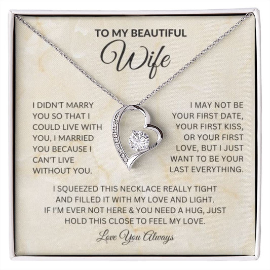 To My Beautiful Wife Forever Love Necklace