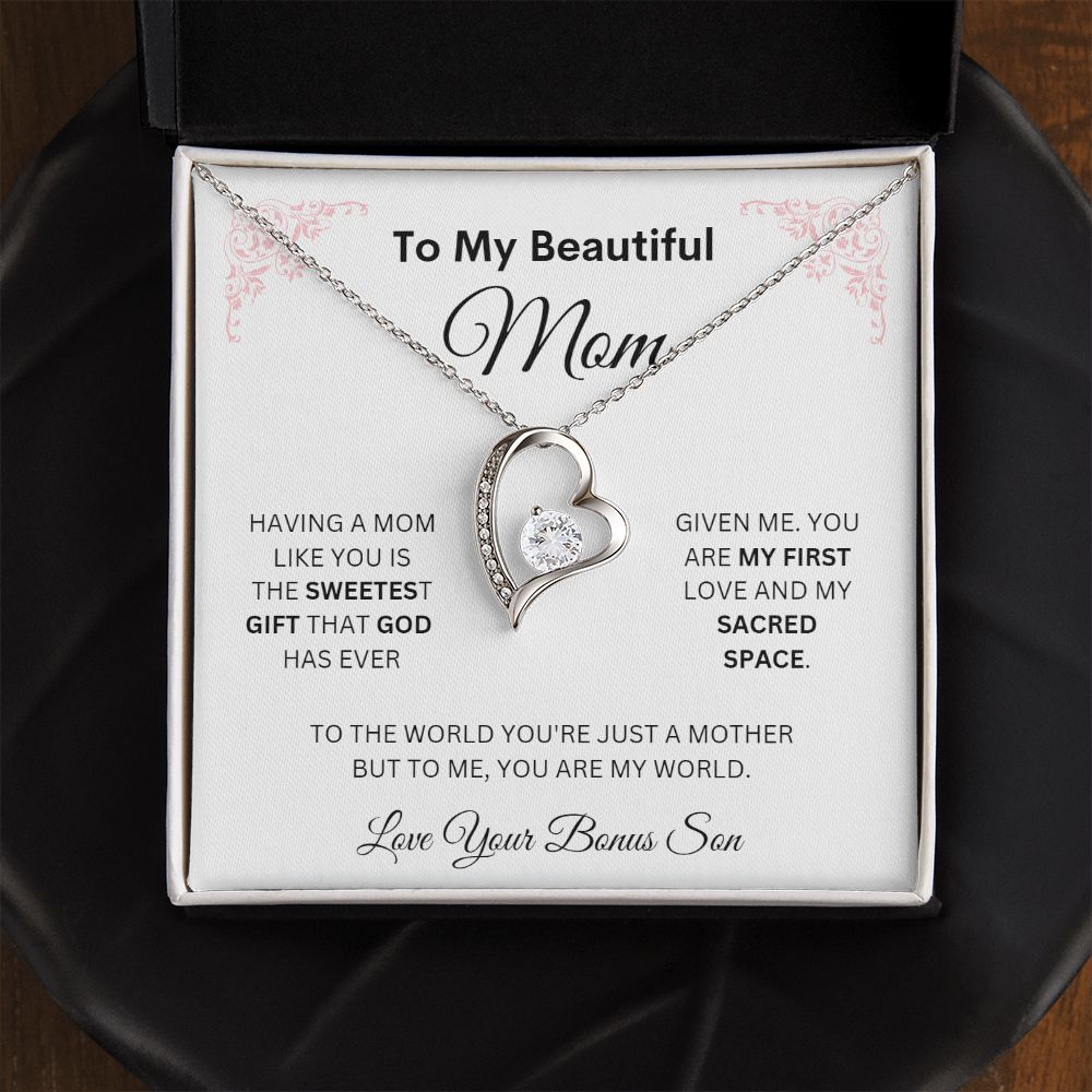 To My Beautiful Mom Forever Love necklace