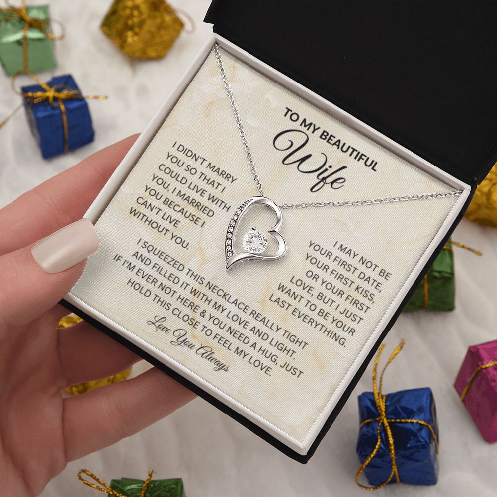 To My Beautiful Wife Forever Love Necklace