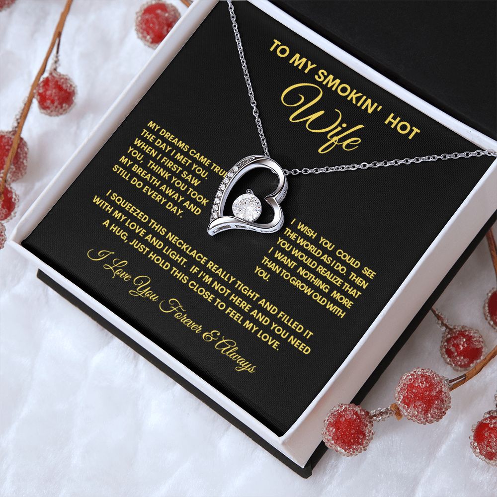 To My Smokin Hot Wife Forever Love Necklace