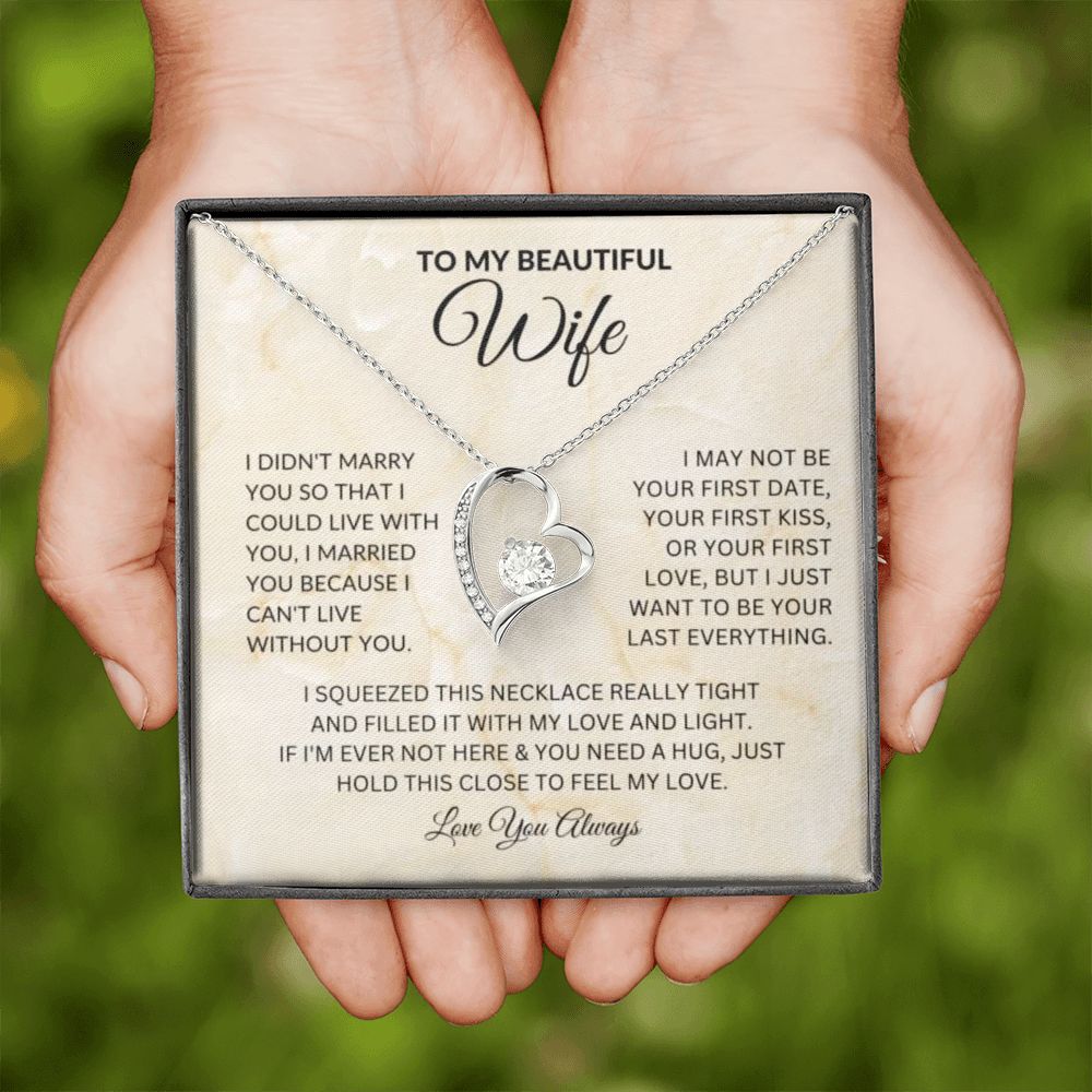 To My Beautiful Wife Forever Love Necklace