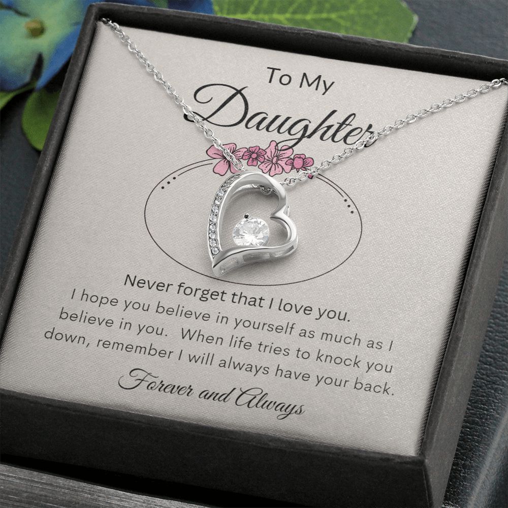 To My Daughter Forever Love Necklace