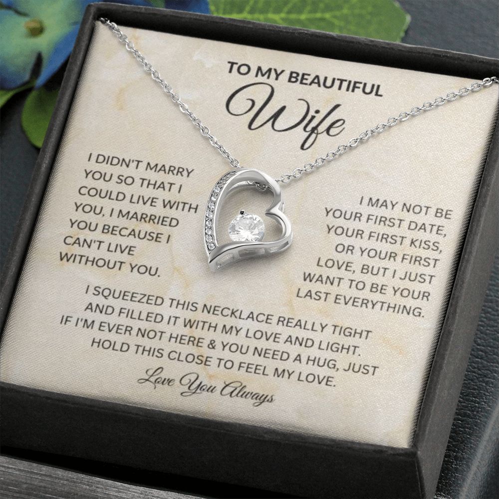 To My Beautiful Wife Forever Love Necklace