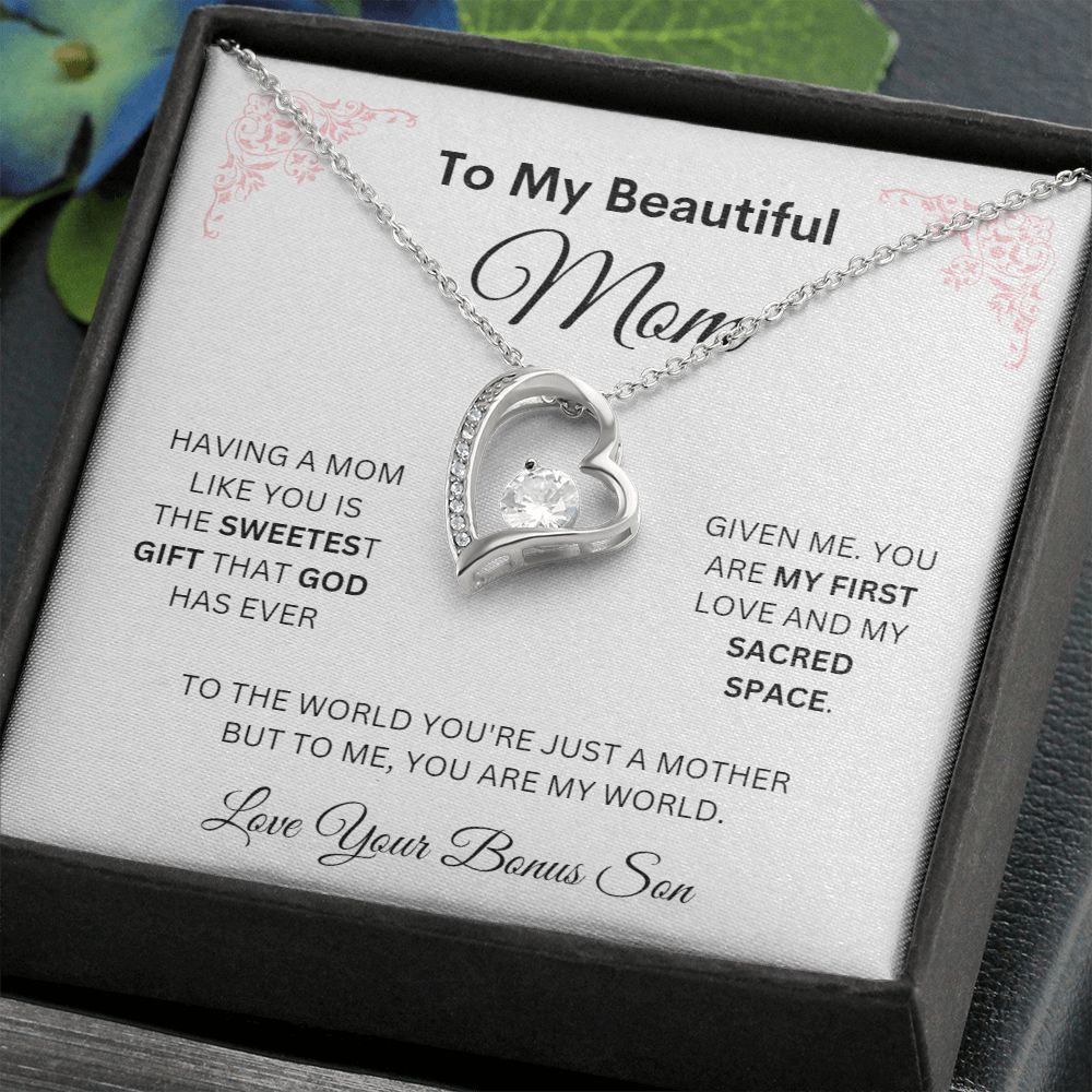 To My Beautiful Mom Forever Love necklace