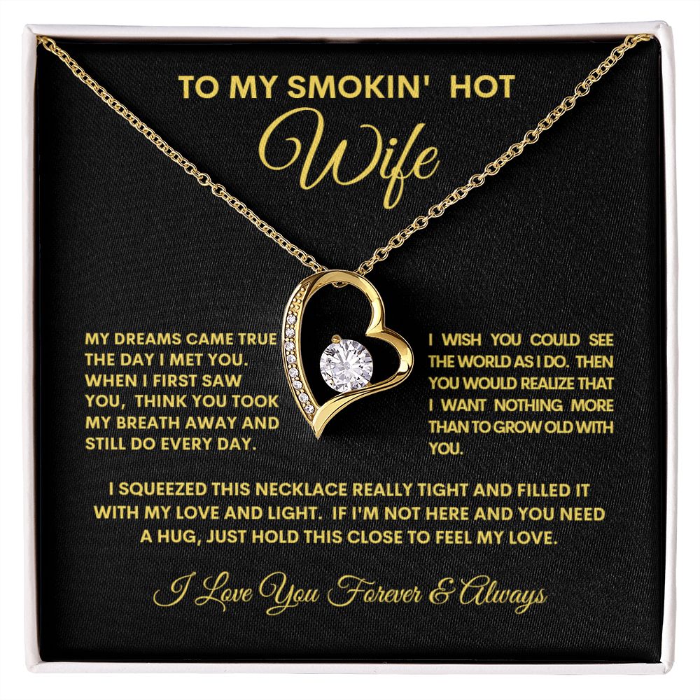 To My Smokin Hot Wife Forever Love Necklace