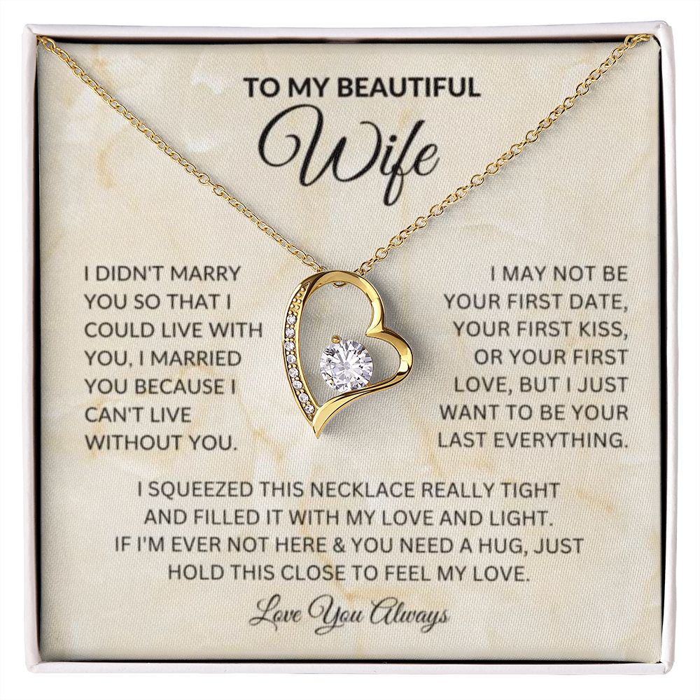 To My Beautiful Wife Forever Love Necklace
