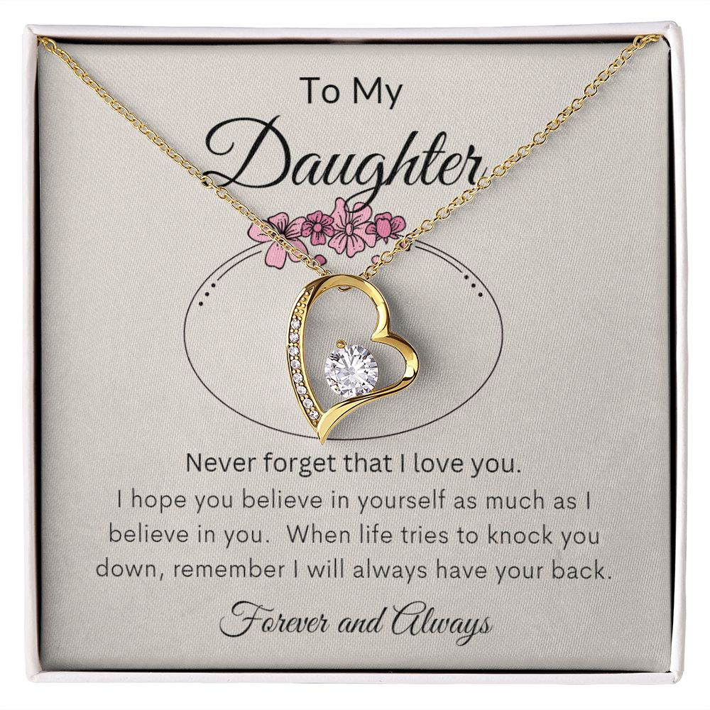 To My Daughter Forever Love Necklace
