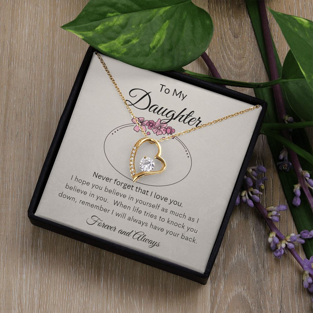 To My Daughter Forever Love Necklace