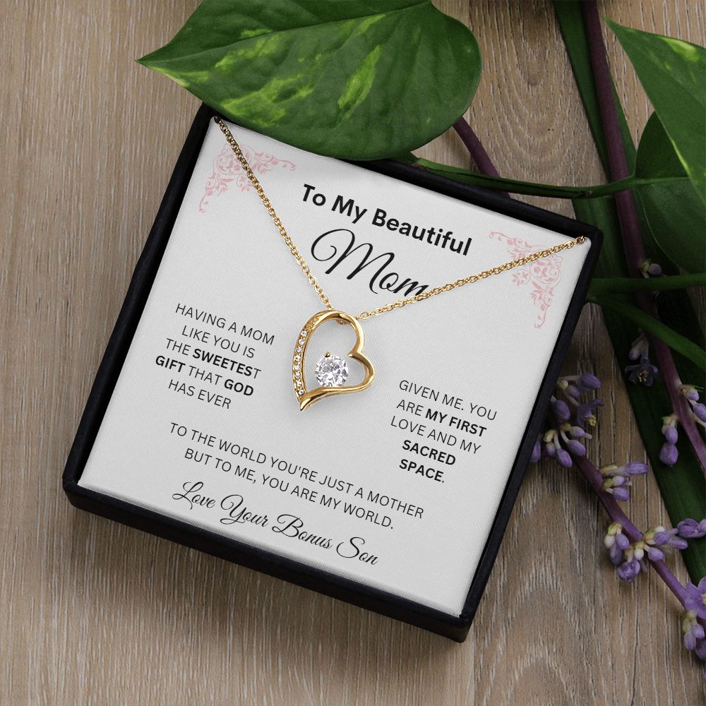To My Beautiful Mom Forever Love necklace
