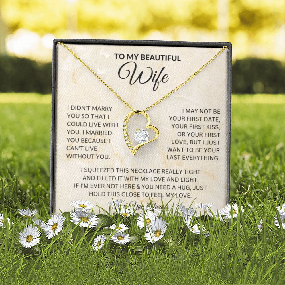 To My Beautiful Wife Forever Love Necklace