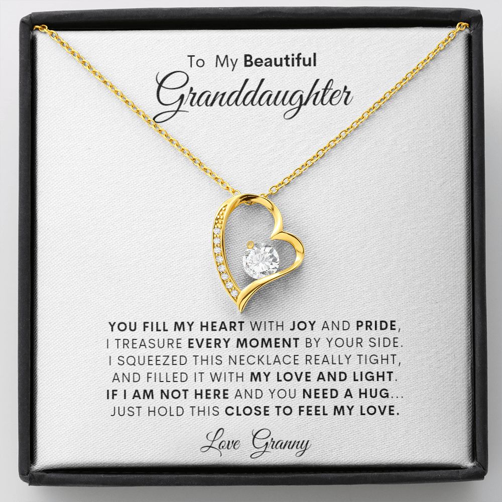 TO MY BEAUTIFUL GRANDDAUGHTER FOREVER LOVE NECKLACE