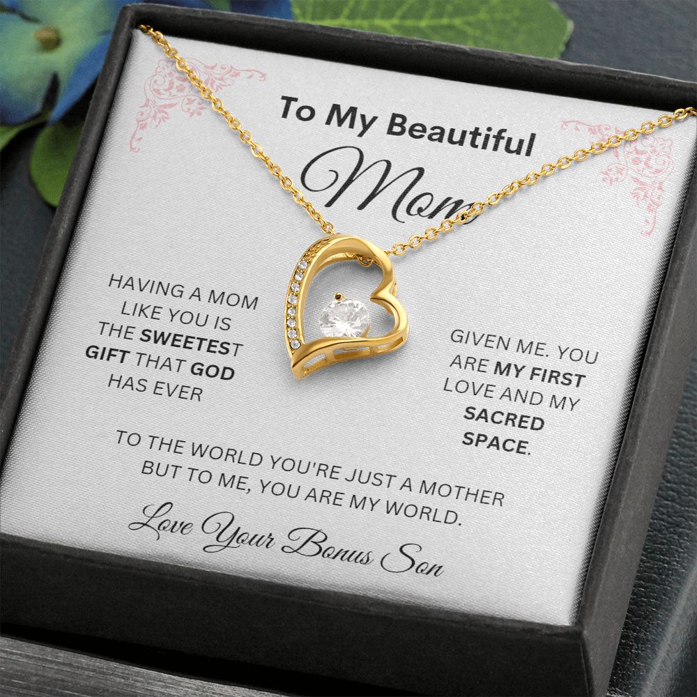 To My Beautiful Mom Forever Love necklace