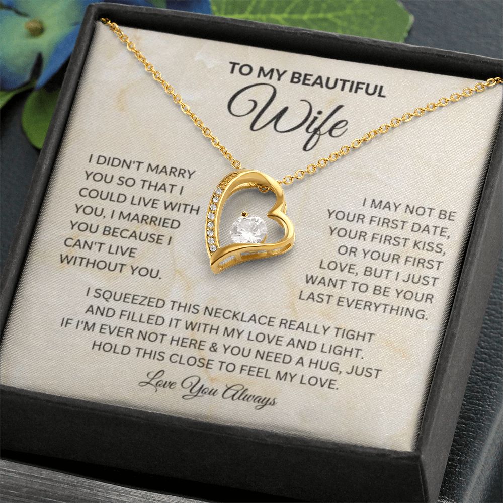 To My Beautiful Wife Forever Love Necklace