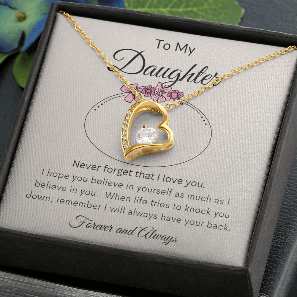 To My Daughter Forever Love Necklace