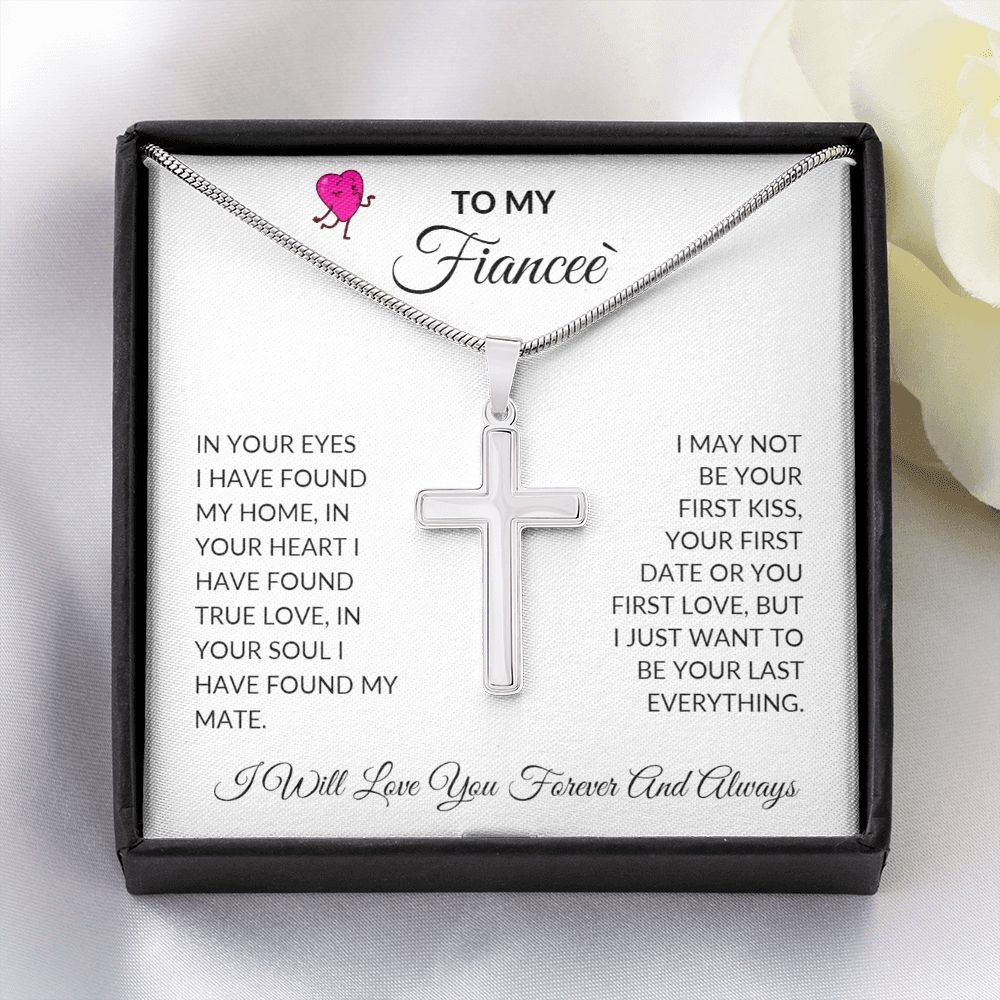 To My fiancee` Cross Necklace