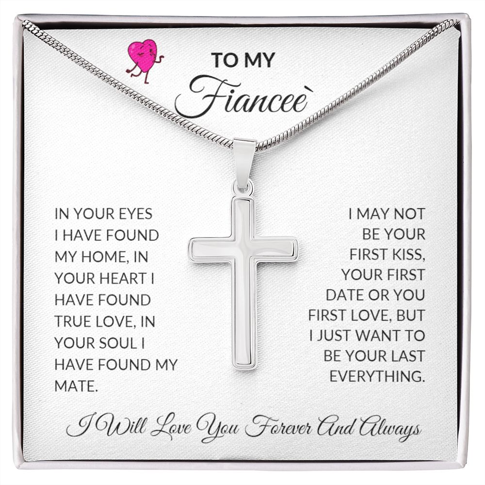 To My fiancee` Cross Necklace