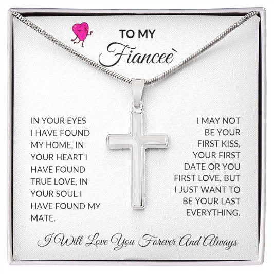 To My fiancee` Cross Necklace
