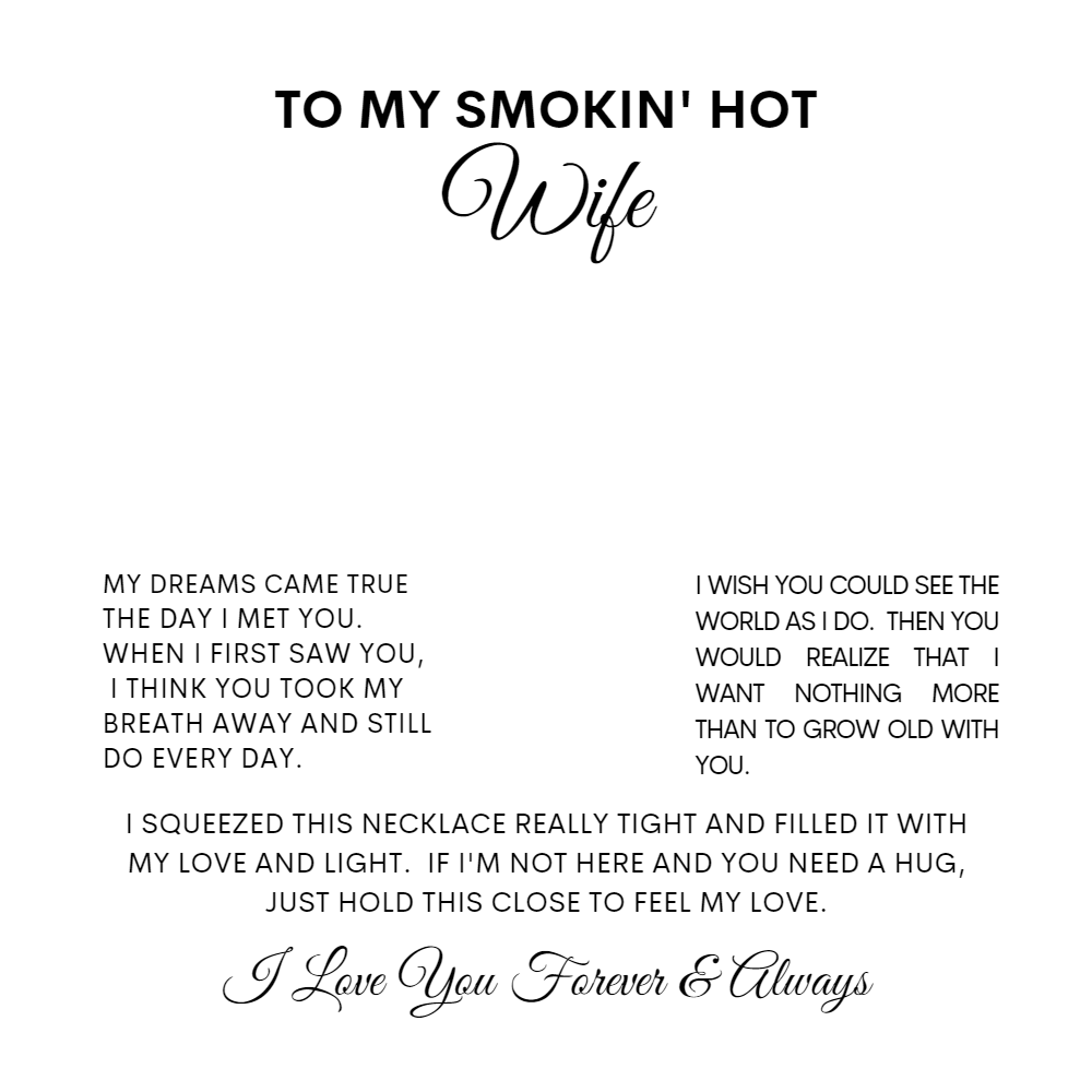 To My Smokin' Hot Soulmate Alluring Beauty Necklace