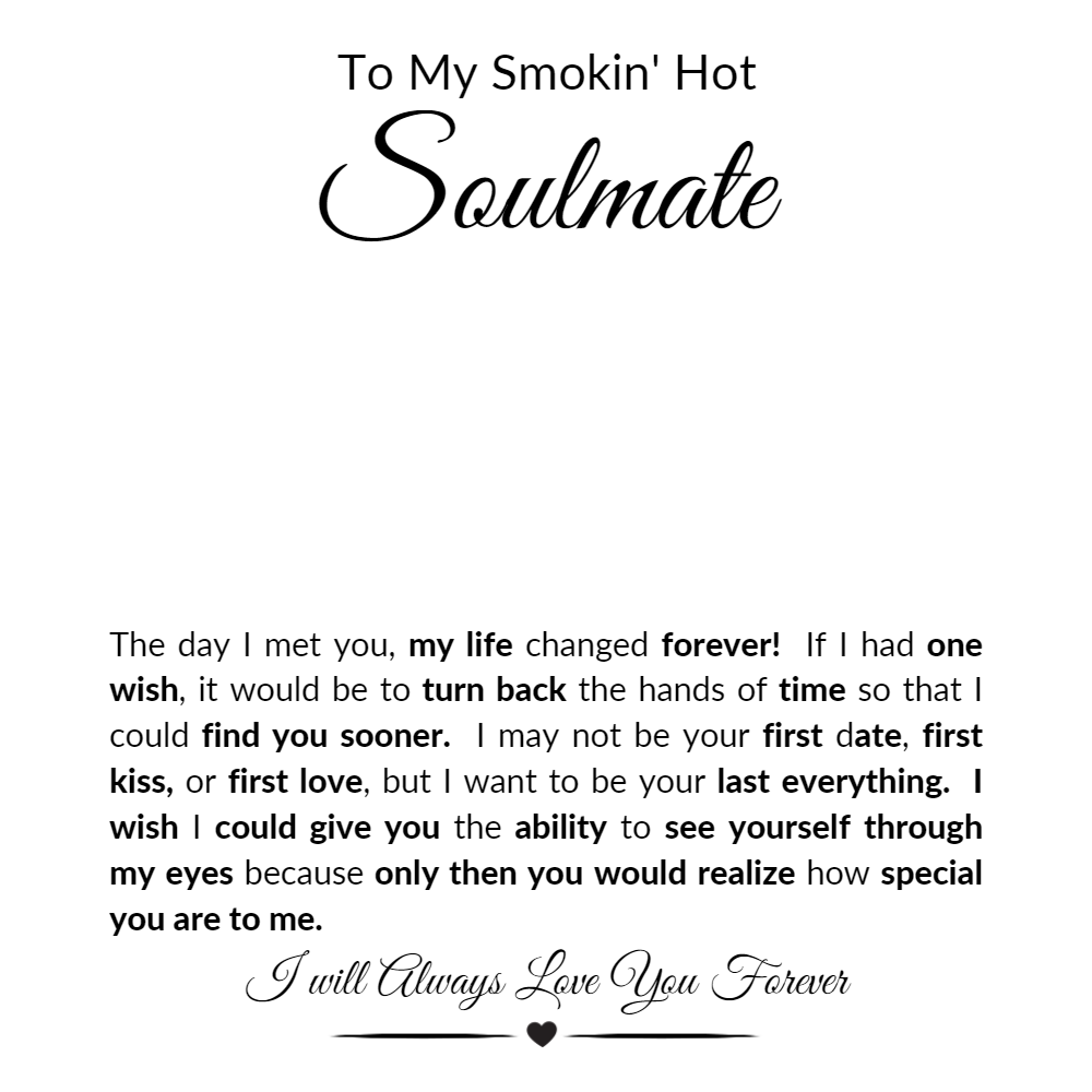 TO MY SMOKIN' HOT SOULMATE LOVE KNOT NECKLACE