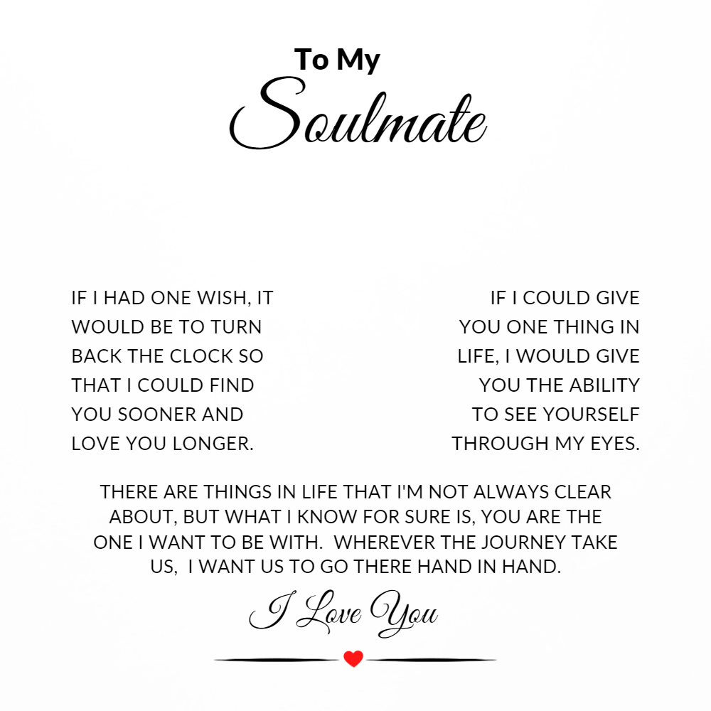 TO MY SOULMATE FOREVER LOVE NECKLACE