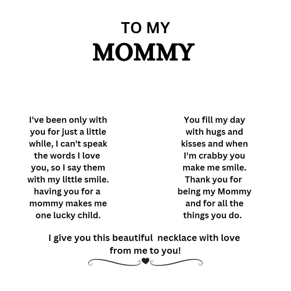 To My Mommy Perfect Pair necklace